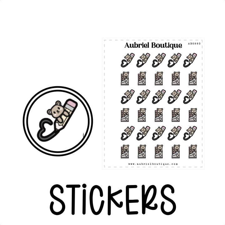 BOEKENLIEFHEBBER, plannerstickers — AB0993 voor wholesale door AubrielBoutique