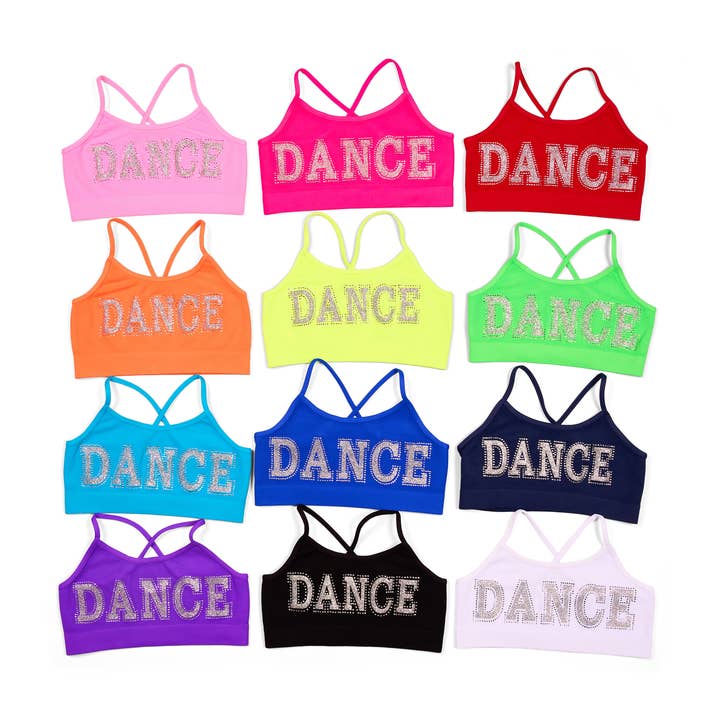 Malibu Sugar - Wholesale Tank Top - Kids - Little Girls (4-6x) Bra Cami With Dance Embellishment