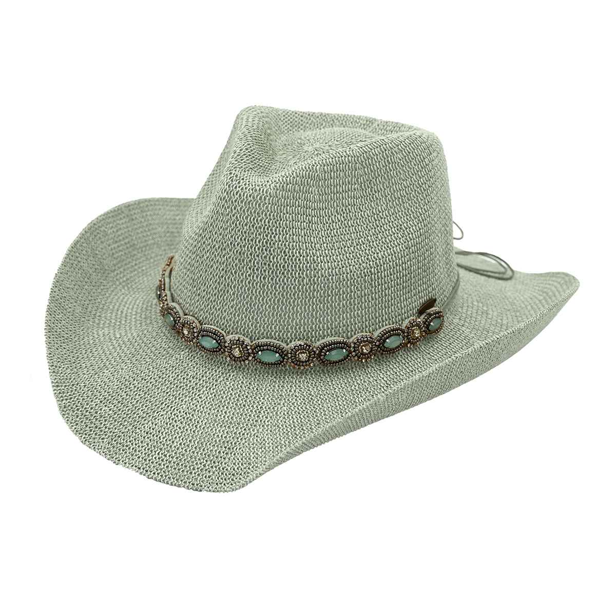 MiMi Wholesale - Wholesale Cowboy Hat - Women's - CBC08 C.C Brand Della Cowboy Hat w/ Pearl & Rhinestone9