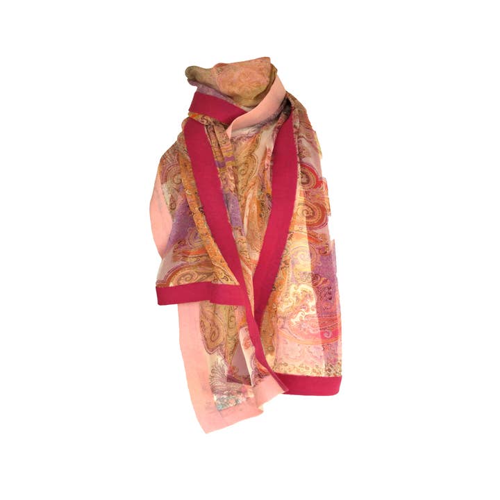 Sciarpa «Krems» Paisley rossa per la vendita all'ingrosso da parte di austriandesign.at