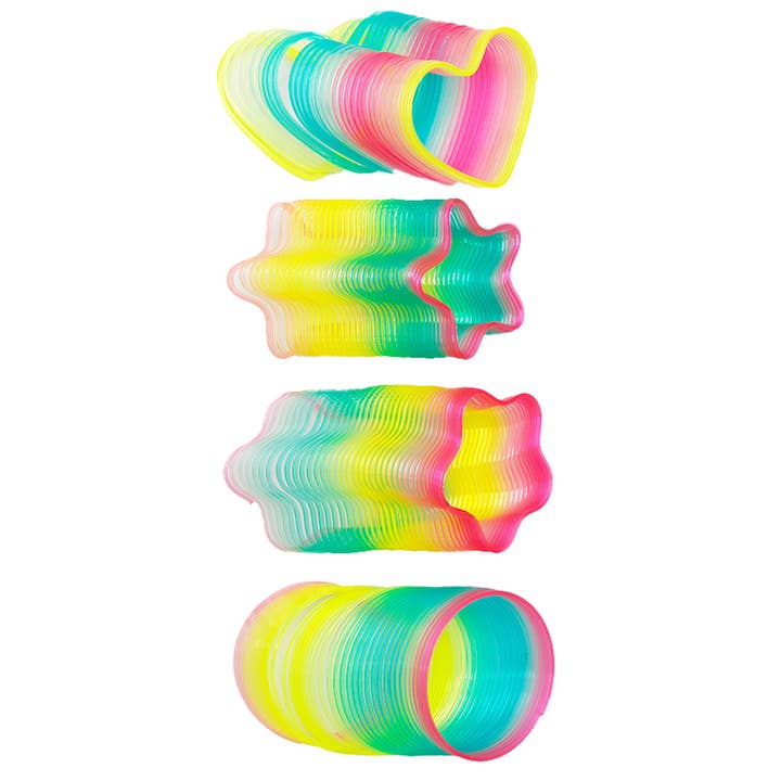 Cap Zone - Wholesale Fidget Toy - Kids - Rainbow Ombre Shaded Magic Spring Coil Walking Slinky Toy
