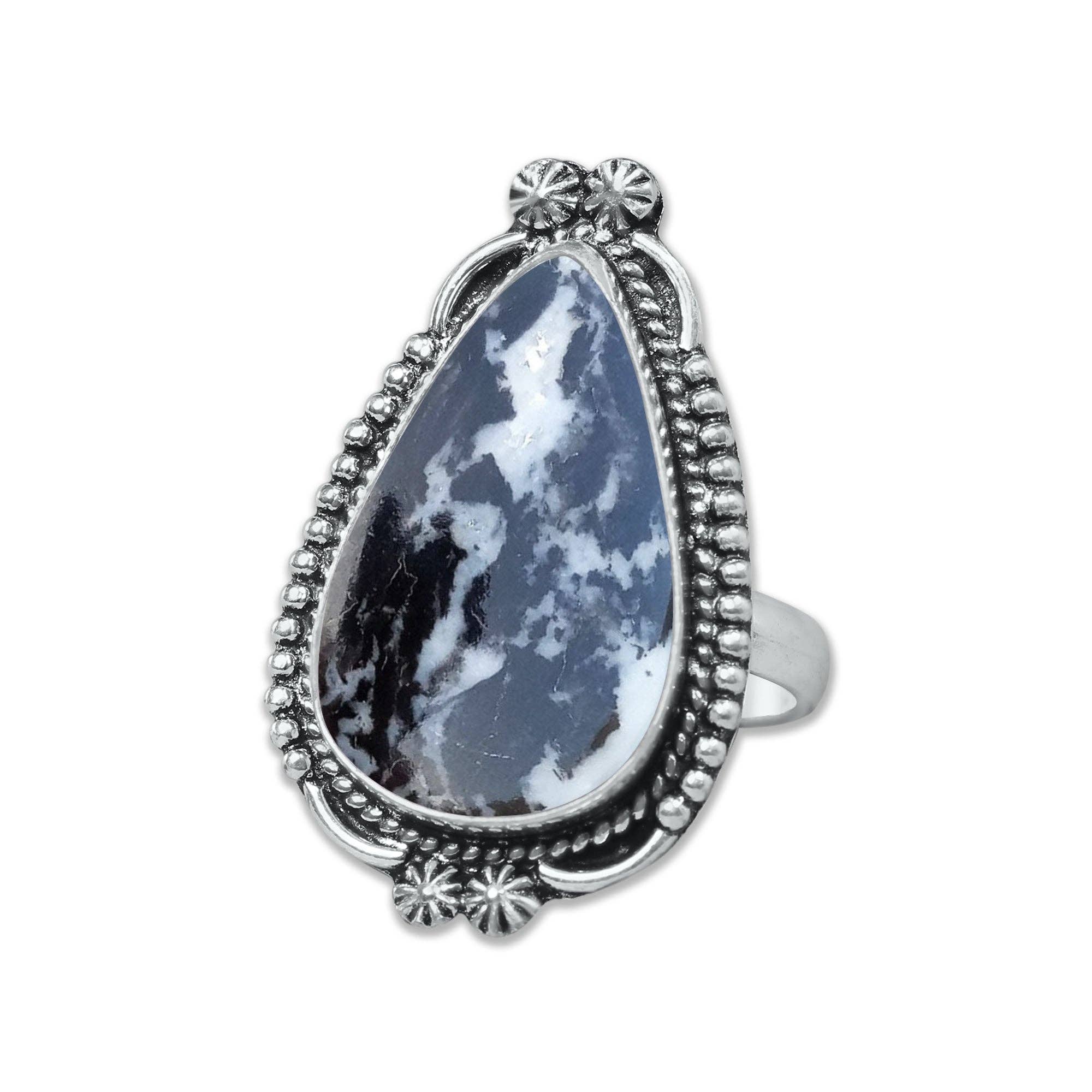 Handmade Jewels - Wholesale Cocktail/Statement Ring - Buffalo Turquoise Rings – Handmade, Silver-Plated, Boho Style21