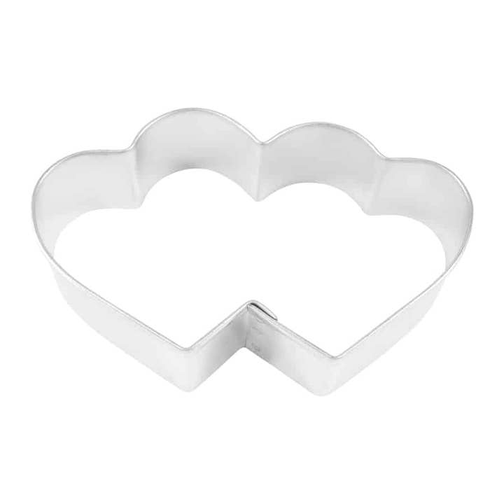 R&M International - Wholesale Cookie Cutter - Double Heart Cookie Cutter (3.5")