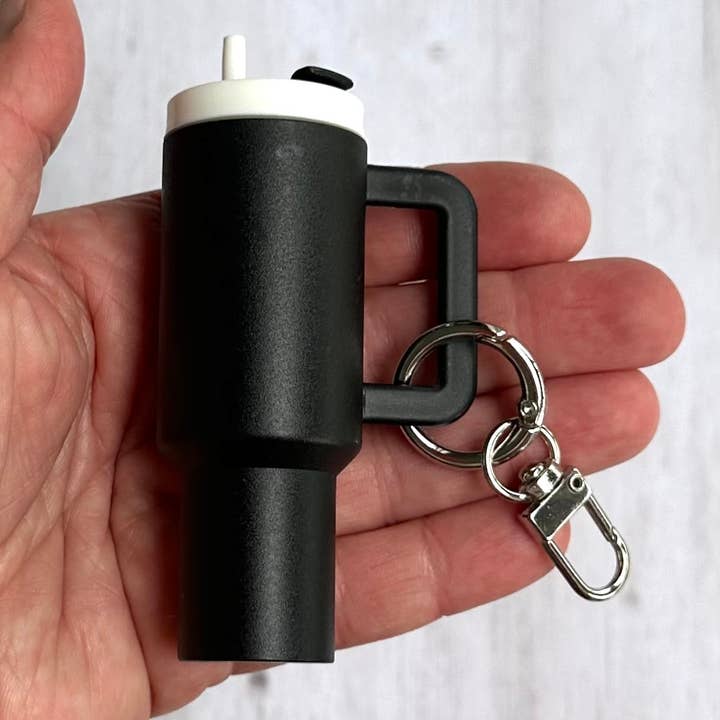 iconic mi - Vendita all'ingrosso Portachiavi - Unisex - Contenitore portachiavi Mini Tumbler nero