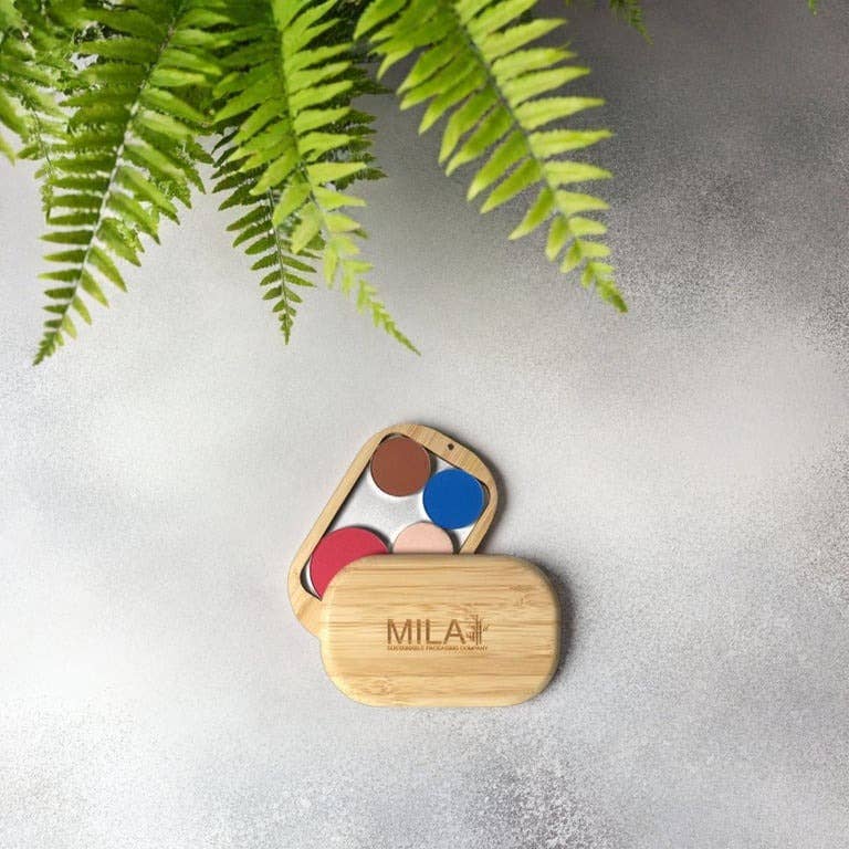 Mila Sustainable Packaging Company - Wholesale Makeup Storage Box - Refillable Bamboo Medium Cosmetic Makeup Palette5