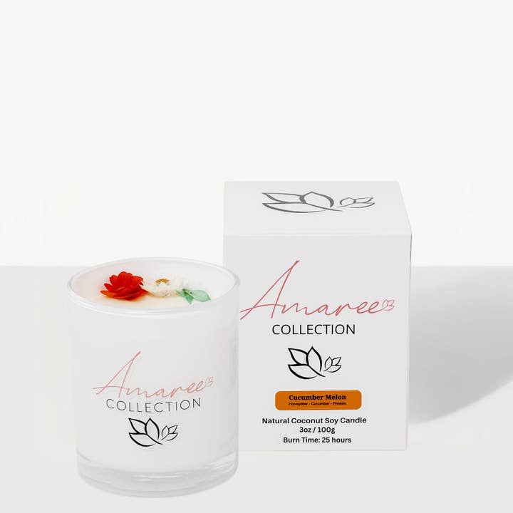 Amaree Collection - Wholesale Jar/filled candle - Cucumber Melon Candle 100g1