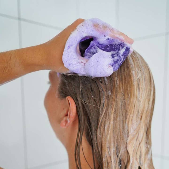 Green Room - Wholesale Shampoo Puck/Solid Shampoo - PURPLE Suds Shampoo Bar7