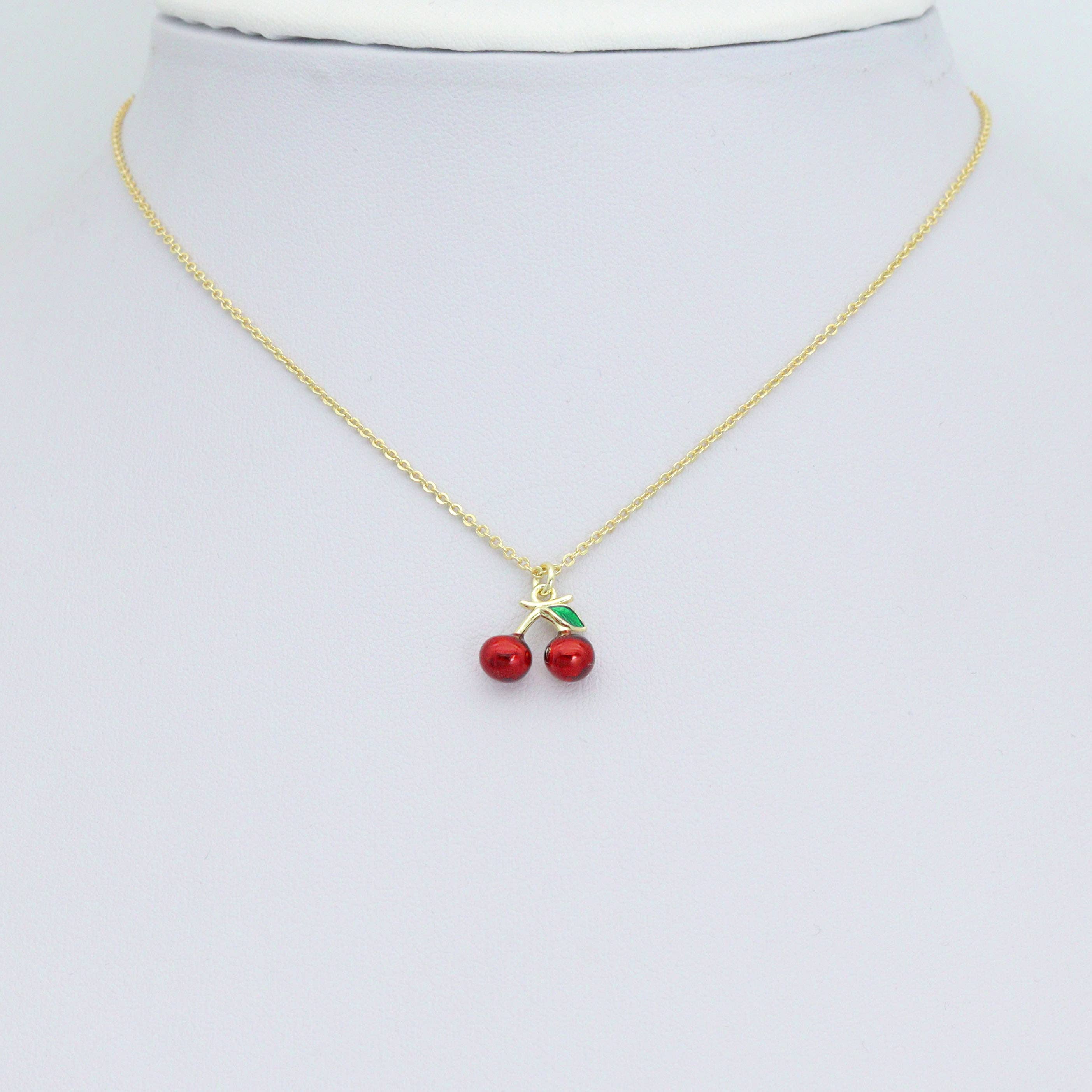 BestBeads&Beyond - Wholesale Individual Charm/Pendant - Enamel Cherry Charm, Sku#Y5774