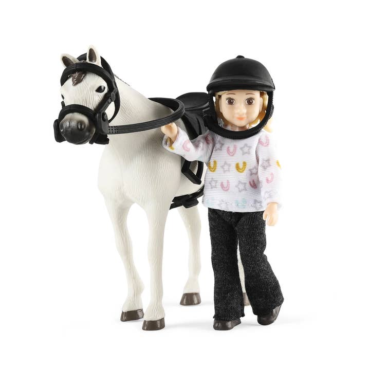 Doll with Horse - Dolls House | Lundby for wholesale by Hobby-lines