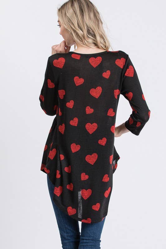 HEIMISH - Wholesale Tunic - Women's - ST1338-42 VALENTINE HEART BABYDOLL TOP2