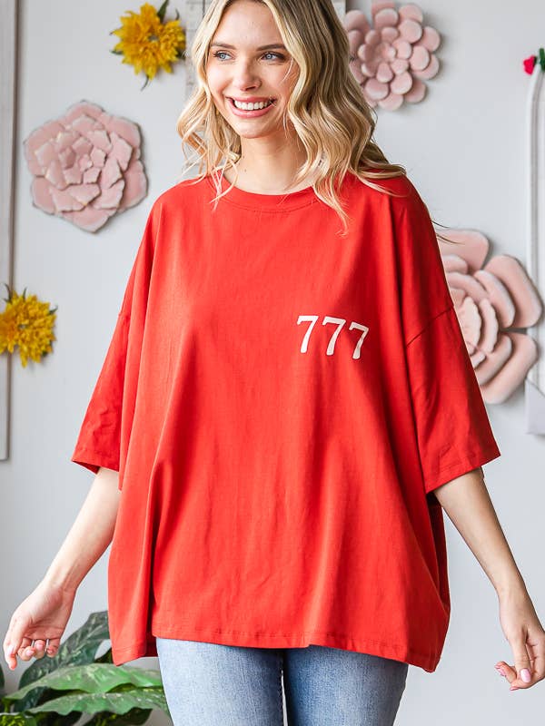777 OVERSIZE GRAPHIC TEE for wholesale by miroh