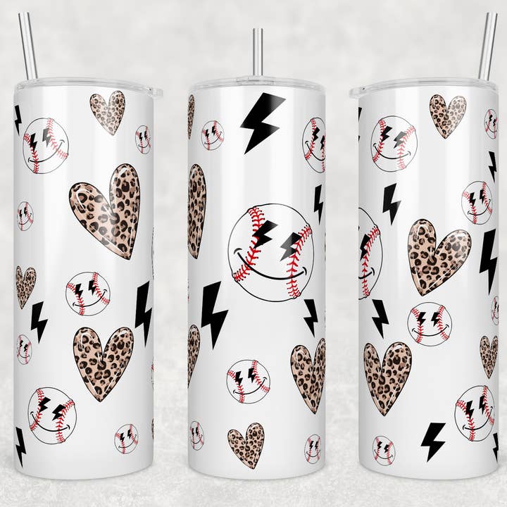Baseball Faces 20oz Sublimation Tumbler for wholesale by Twisted T Creations