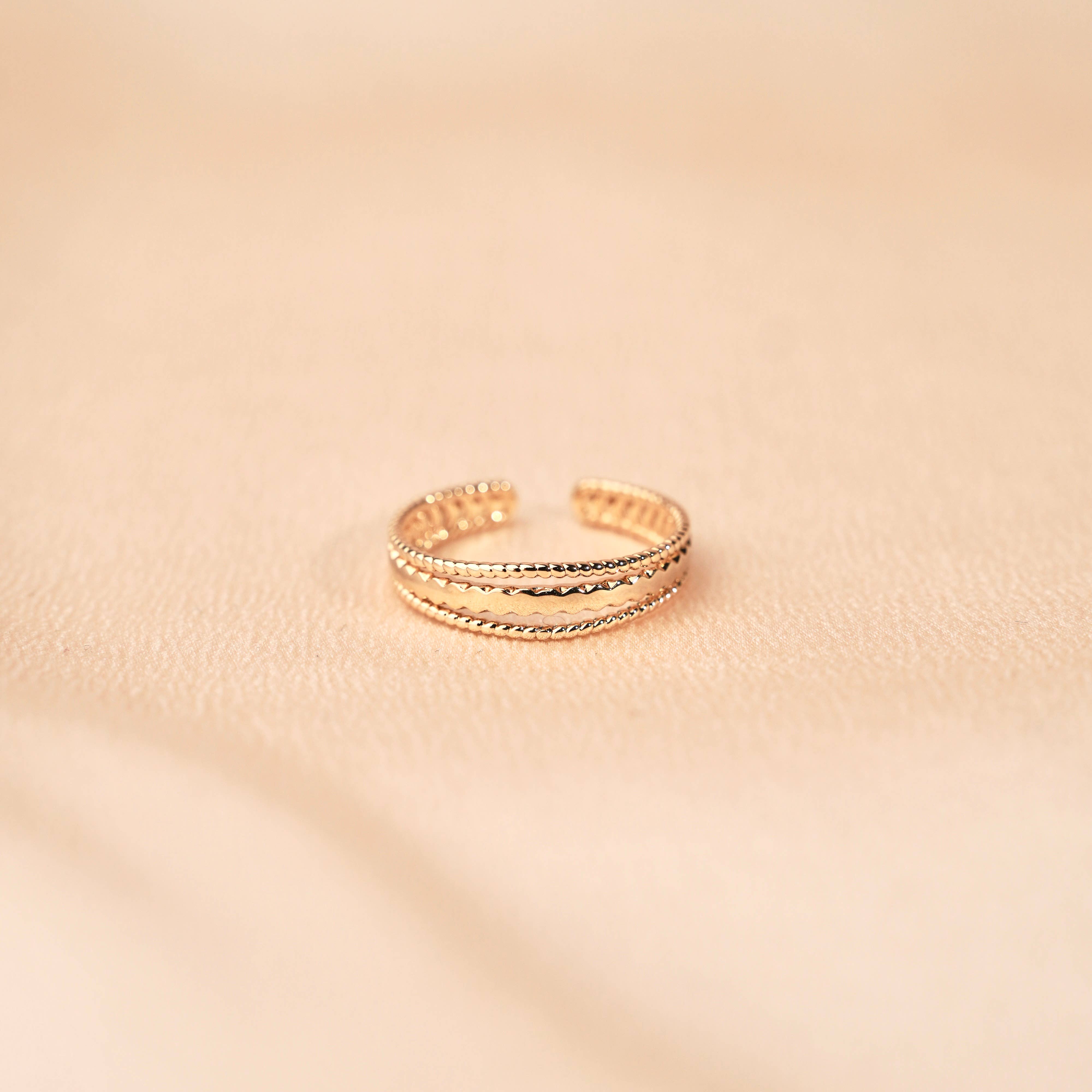 Victoire Collection – Engroshandel Båndring – Kvinders triple-rækken forgyldt ring