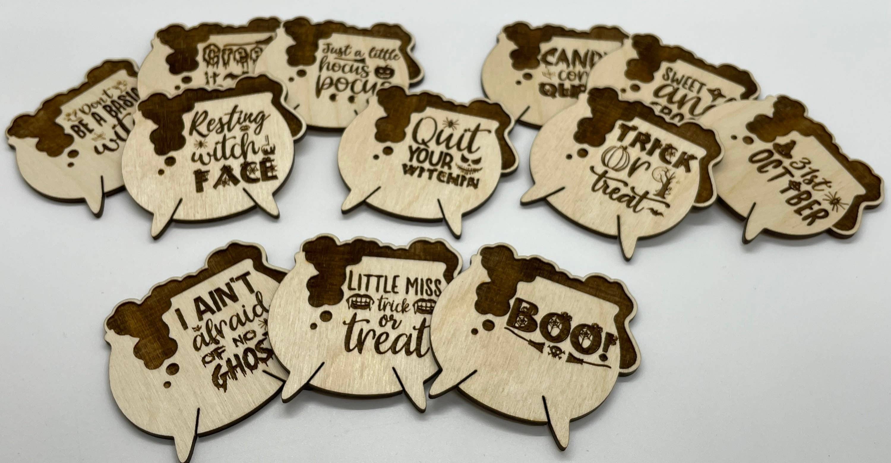 Velvet Guillotine - Wholesale Embroidery/Cross Stitch Supplies - Bubbling Cauldron Wooden Bobbins for Floss Organization1