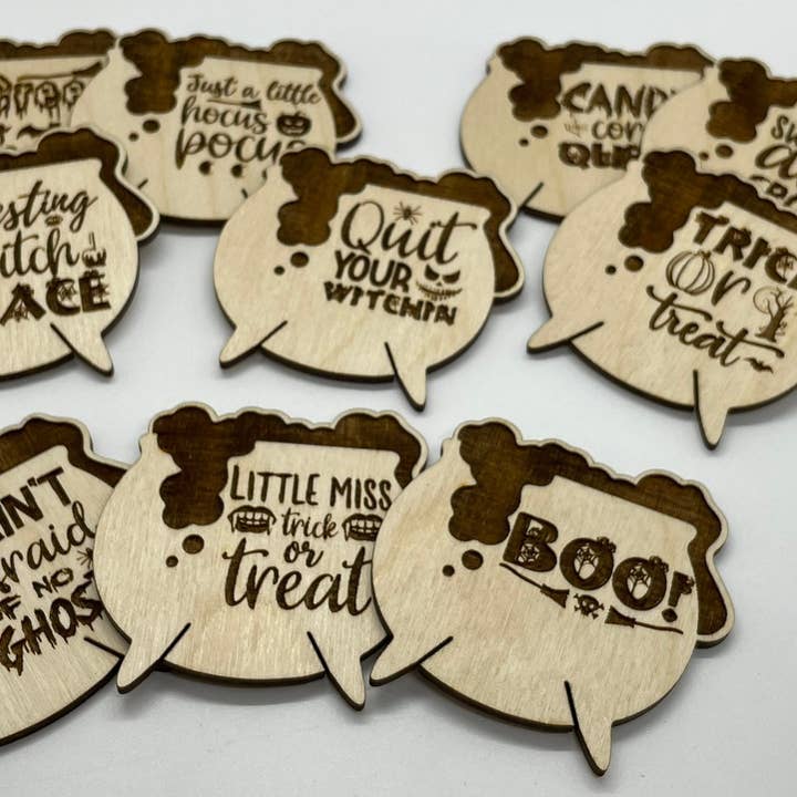 Velvet Guillotine - Wholesale Embroidery/Cross Stitch Supplies - Bubbling Cauldron Wooden Bobbins for Floss Organization1