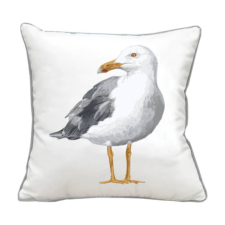 Rightside Design - Wholesale Throw/Decorative Pillow - What You Lookin' At Seagull Indoor/Outdoor Throw Pillow