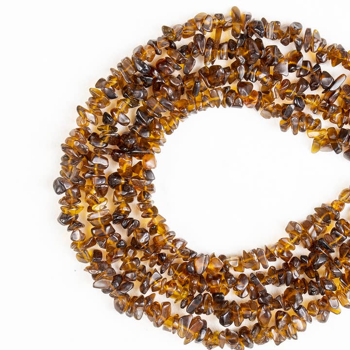 Soothing Crystals Beads - Wholesale Beads - Smokey Quartz Chip Beads Strand, Crystal Uncut Beads 7