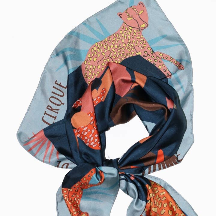 SOIE-MEME - Wholesale Scarf - Women's - Ecole De Cirque - Navy Blue1