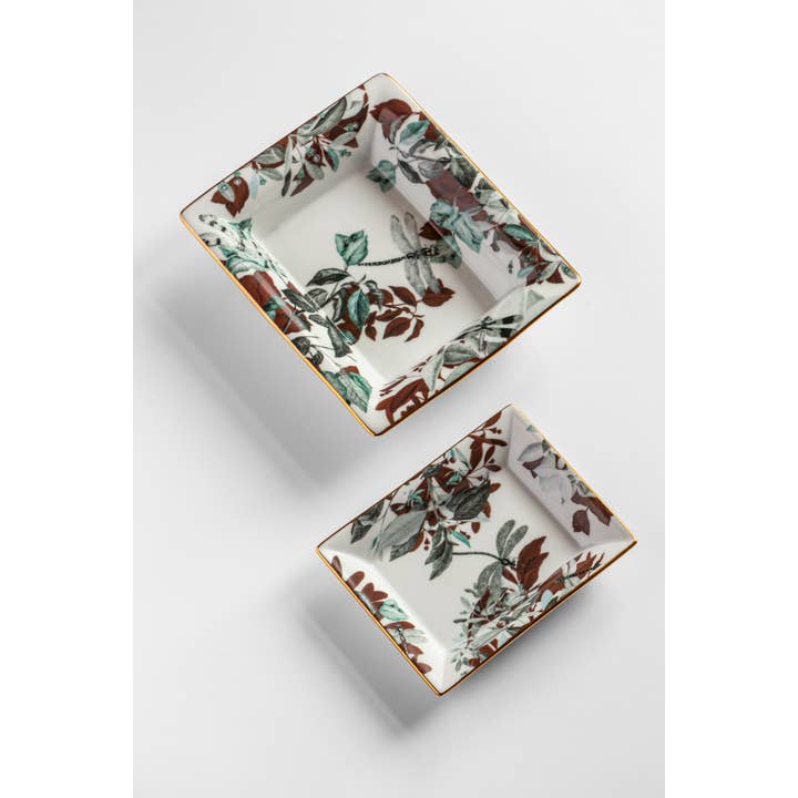 Conjunto Black Dragon Pool por Vito Nesta Grand Tour: Porta-cinzas de bolso e cinzeiro em porcelana por atacado de Vito Nesta Grand Tour