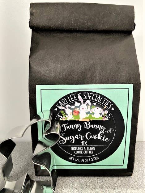 Funny Bunny Sugar Cookie Mix-Includes Bunny Cutter for wholesale by Kari Lee's Specialties