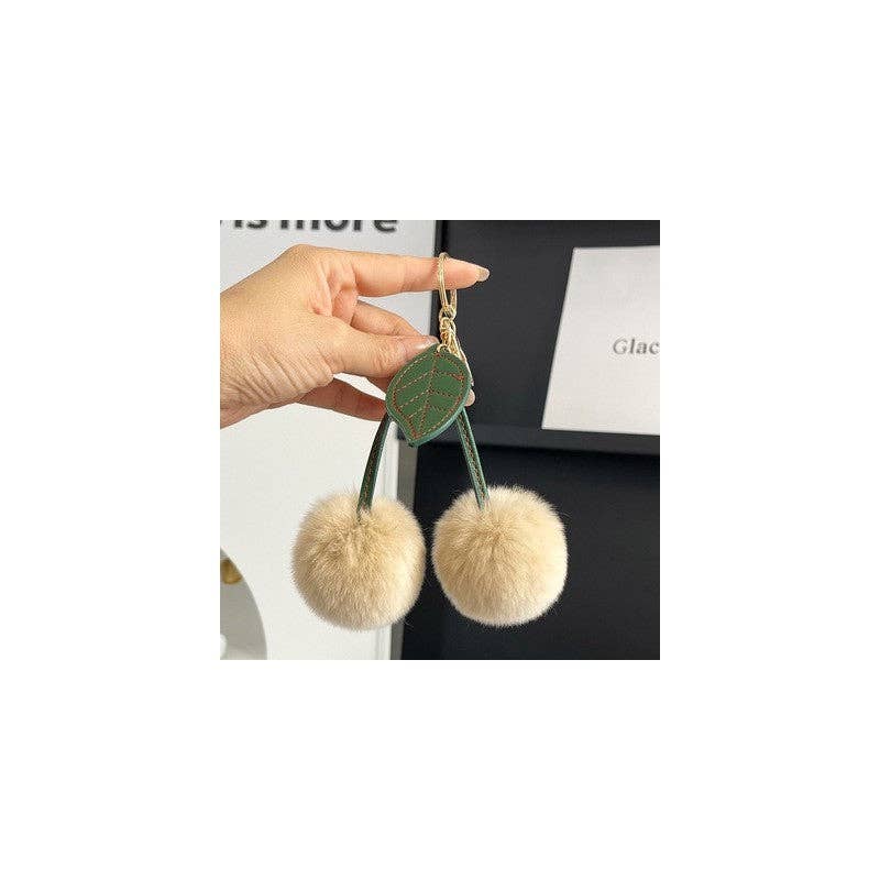 FurDecoration - Wholesale Keychain - Women's - Cherry Rabbit Hair Otter Car Keychain9