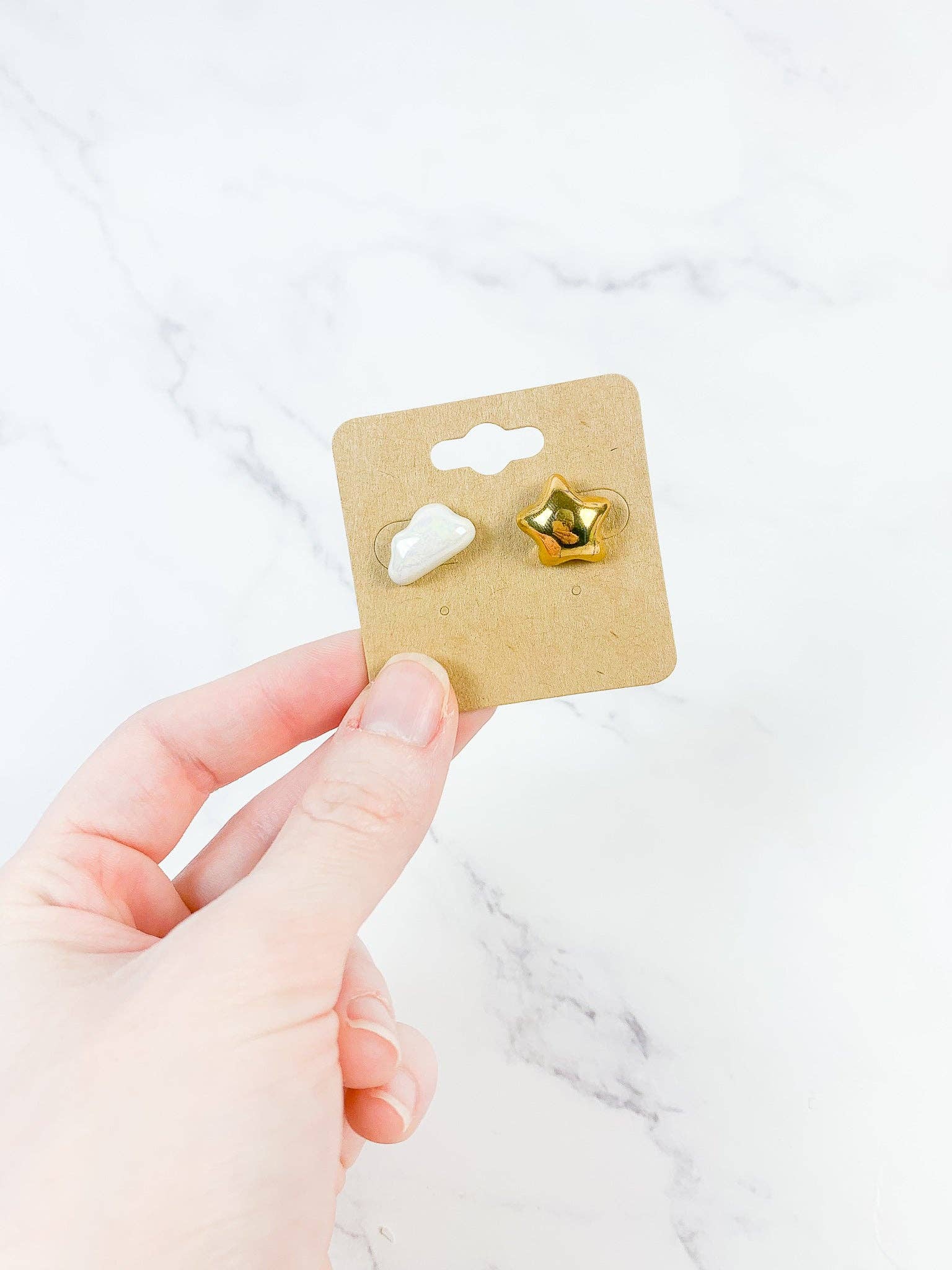 Peachpot Ceramics - Venta al por mayor Pendientes de botón/aretes de poste - Pendientes celestiales de porcelana5