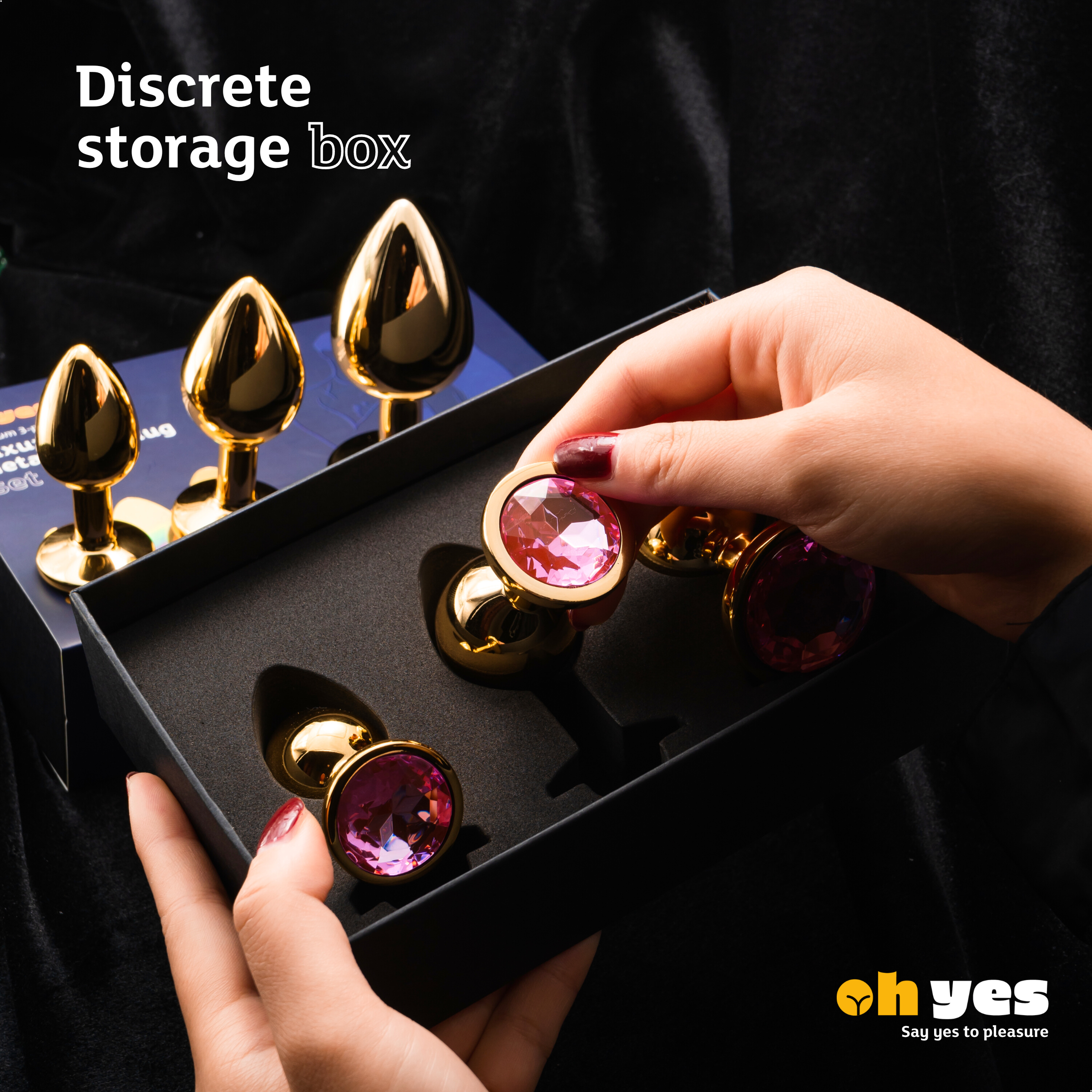 ohyes - Vente Sex toys - Ensemble de plug anal en métal doré21