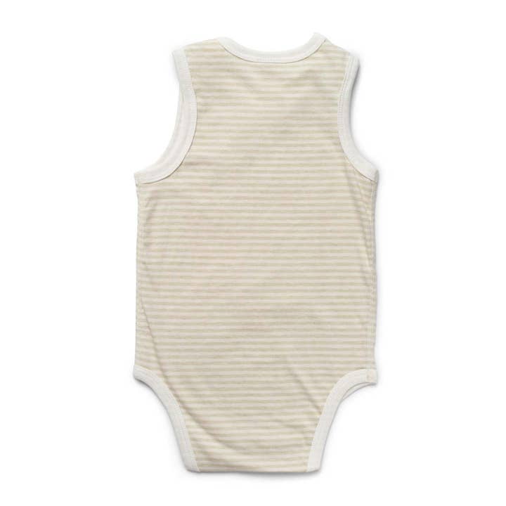 Fibre for Good - Wholesale Bodysuit (non-footed) – Baby - Undyed Organic Cotton Jersey Stripe Body suit6