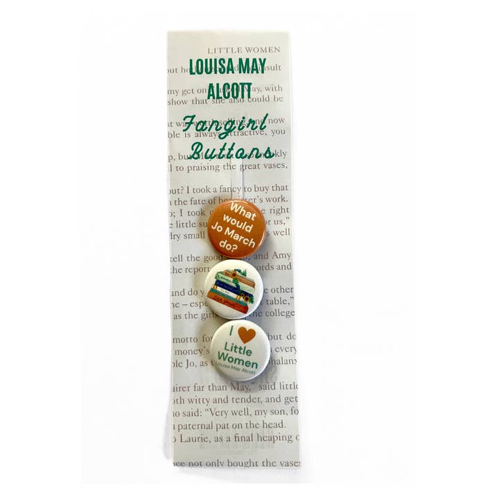 Louisa May Alcott Button Set for wholesale by She Said It.