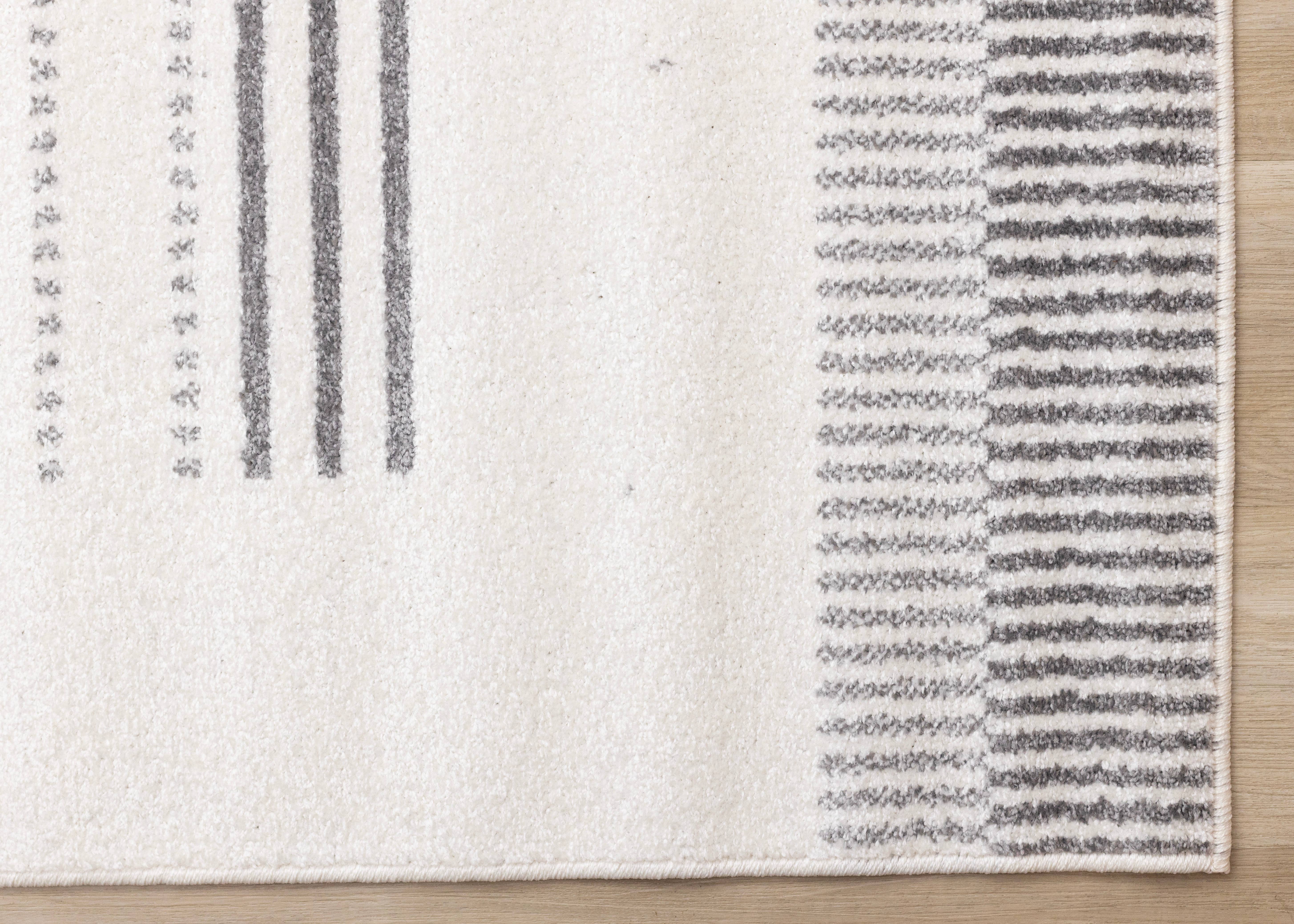 Century Cream Grey Modern Pet-Friendly Area Rug for wholesale on Faire7