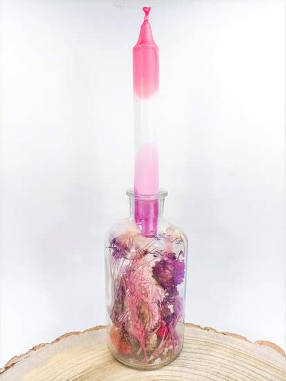 DRYdecorations - Wholesale Dried/Pressed Flowers - Droogbloemen in fles collectie COLD PINK7