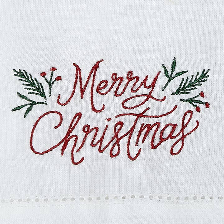 Peking Handicraft – Engroshandel Viskestykke – Glædelig jul gæstehåndklæde1