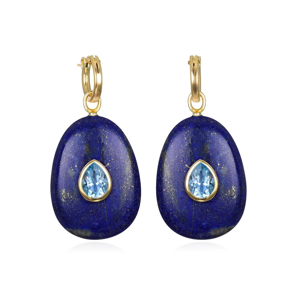Amelia Rose Jewelry - Vendita all'ingrosso Orecchini pendenti - Grand Lapis e Topaz Huggies