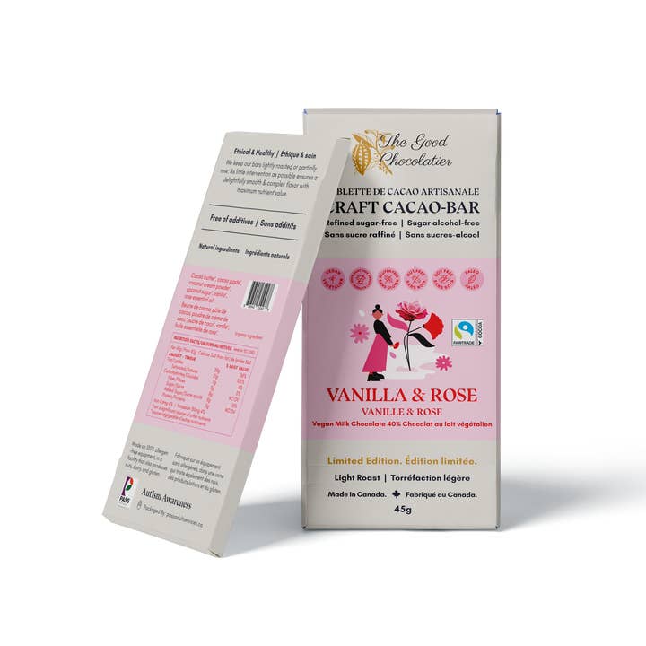 The GOOD Chocolatier – wholesale Chocolate bar – CASE Vanilla Rose 40%2