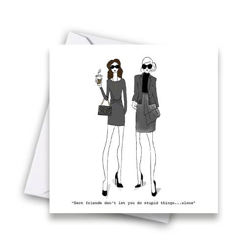 Beste vrienden- Saint Paris wenskaart voor wholesale door Catherine Loves