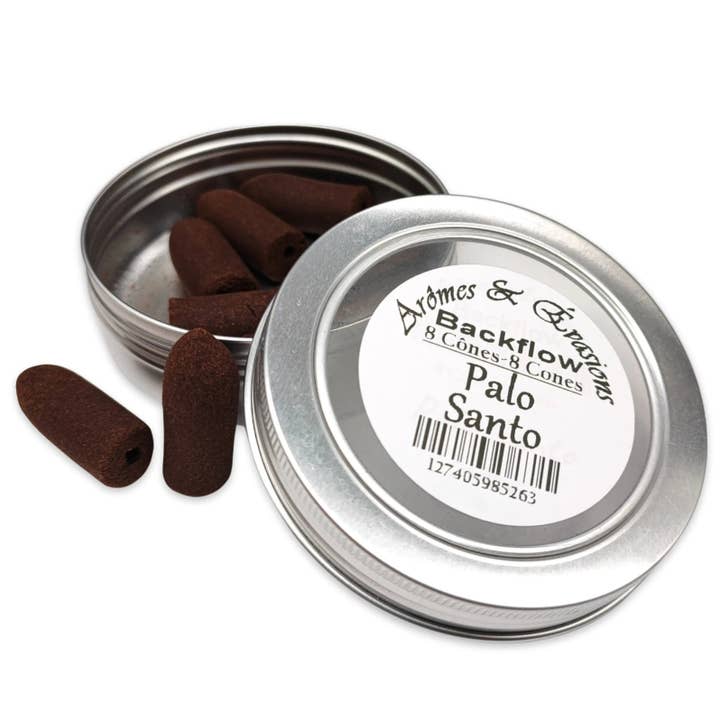 Incense -Backflow Cones -Palo Santo -8 Cones for wholesale by Arômes & Évasions
