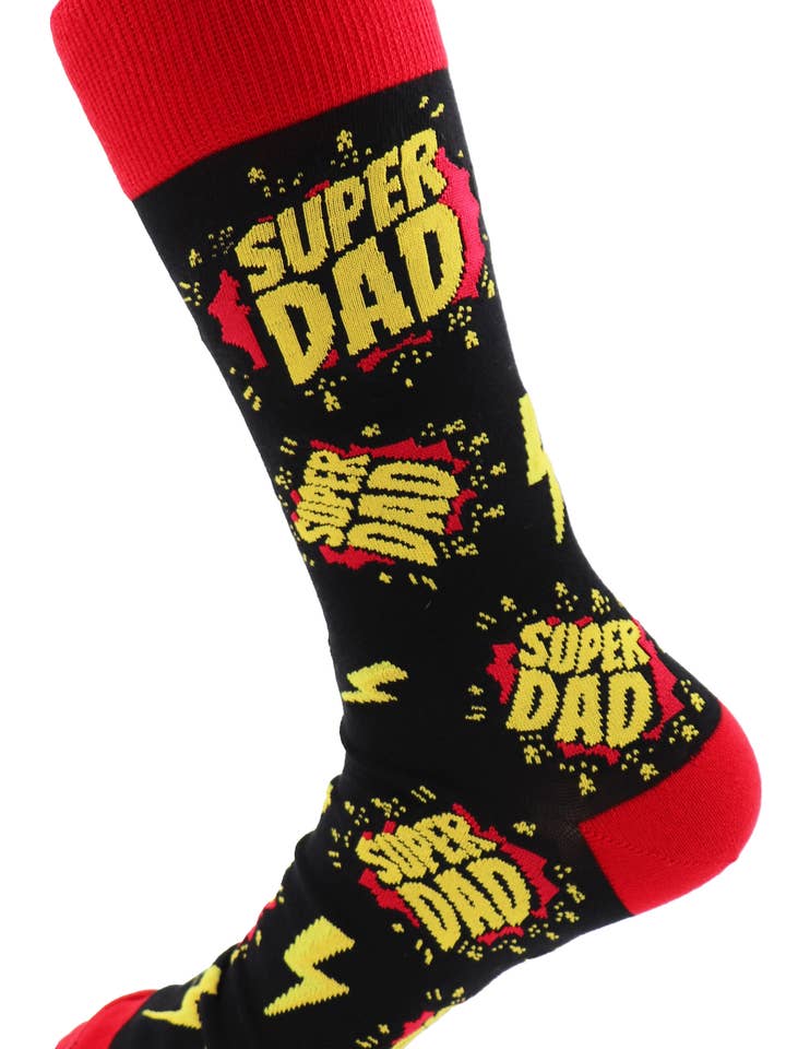 Calcetines novedosos unisex Super Dad Father para venta al por mayor de SoXcellent