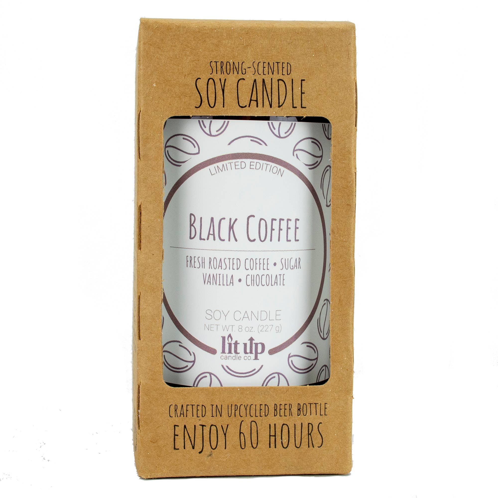 Lit Up Candle Co. - Vendita all'ingrosso Candela in vasetto - Candele di soia profumate Black Coffee da 8 once in bottiglie di birra2