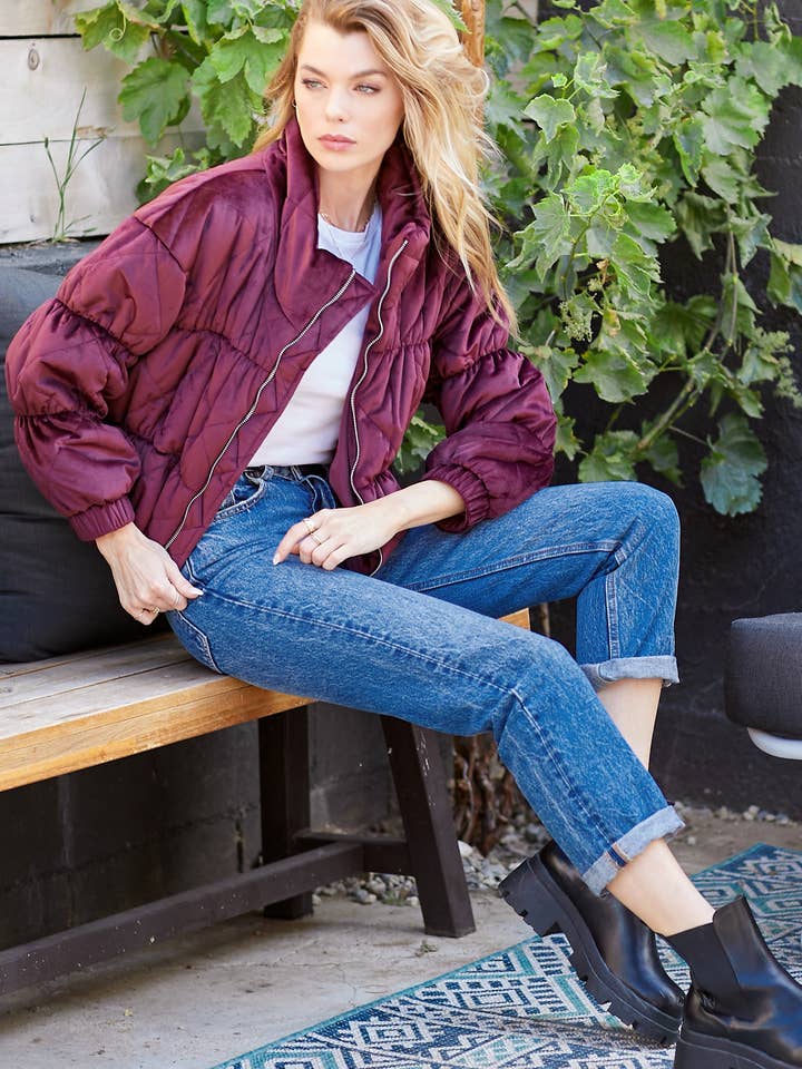 Giacca imbottita trapuntata Arlowe per la vendita all'ingrosso da parte di Sweet Lemon