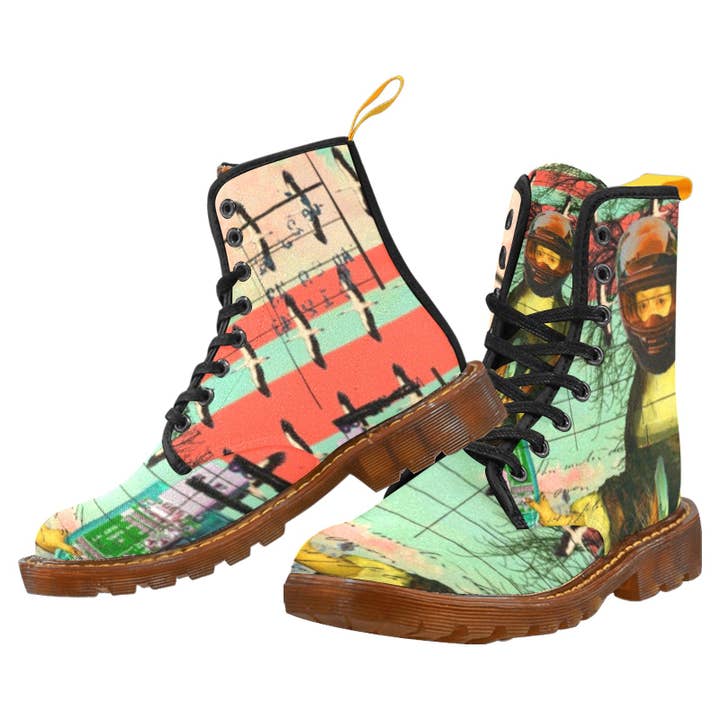 Stivali alti da uomo in tessuto con stampa integrale UPGRADE THE TRAILER per la vendita all'ingrosso da parte di Bønes and Balløøns