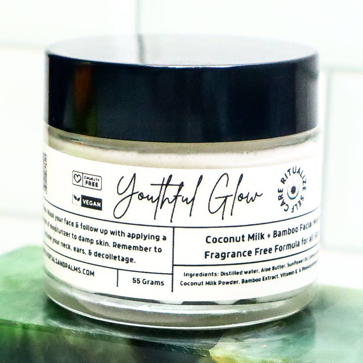 Bamboo & Coconut Milk Facial Moisturizer for wholesale by Portals and Palms LLC