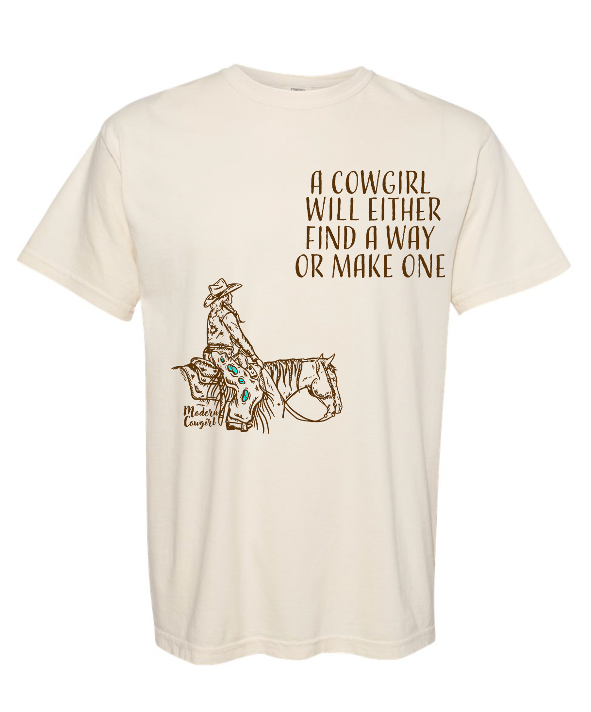 Modern Cowgirl - Wholesale Screen Printed T-Shirt - Women's - Cowgirl Way Tee1