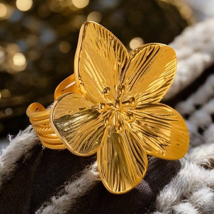 Anello "ELIXIR" regolabile in acciaio inossidabile smaltato per la vendita all'ingrosso da parte di TOURMALYN