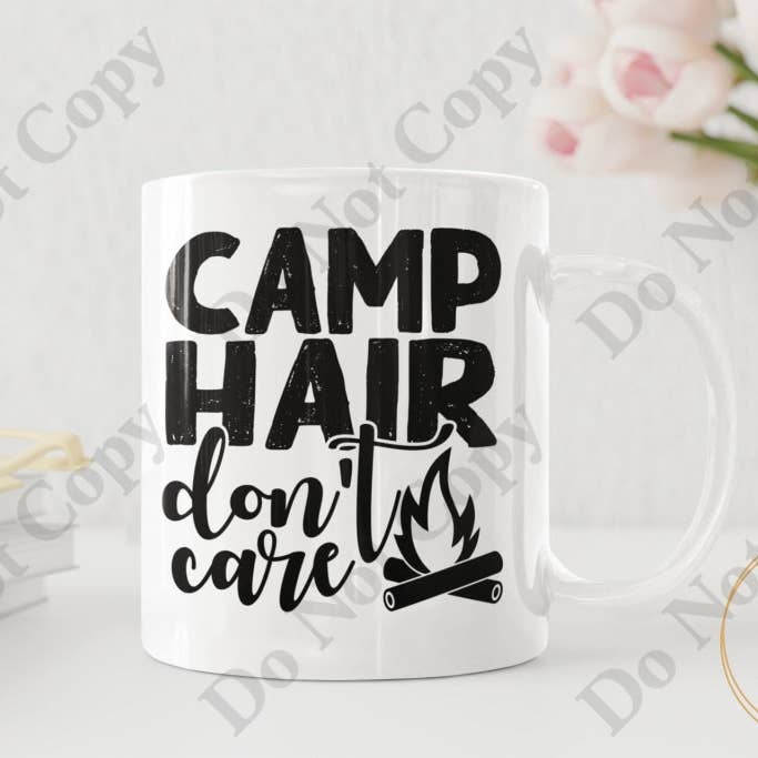 Tasse à café - Camp hair don't care pour la vente par Words of Ivy