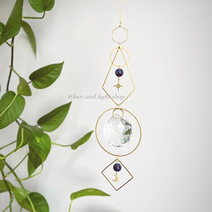 Love + Light - Wholesale Suncatcher - VESPER Celestial Suncatcher + Sodalite Crystal Beads