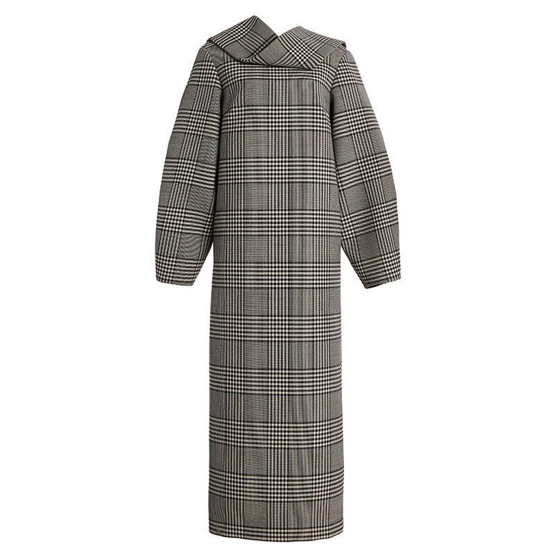 BLACK The Lisette Scarf-Detailed Long Sleeve Midi Dress for wholesale on Faire1