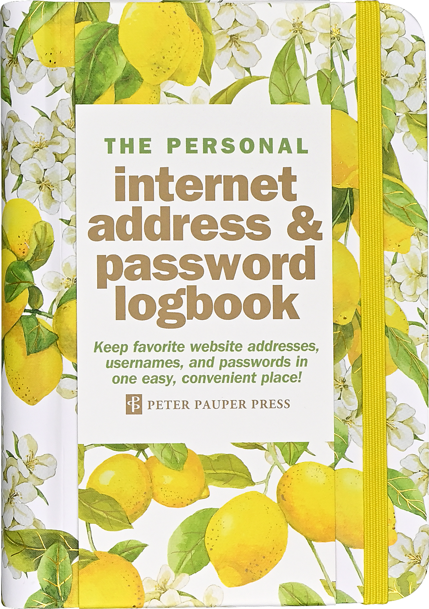 Peter Pauper Press, inc. – wholesale Journal/diary – Amalfi Lemons Internet Address & Password Logbook0