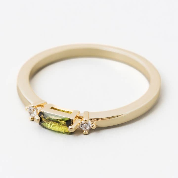 Anillo Suki | Turmalina verde para venta al por mayor de Heilo Jewelry