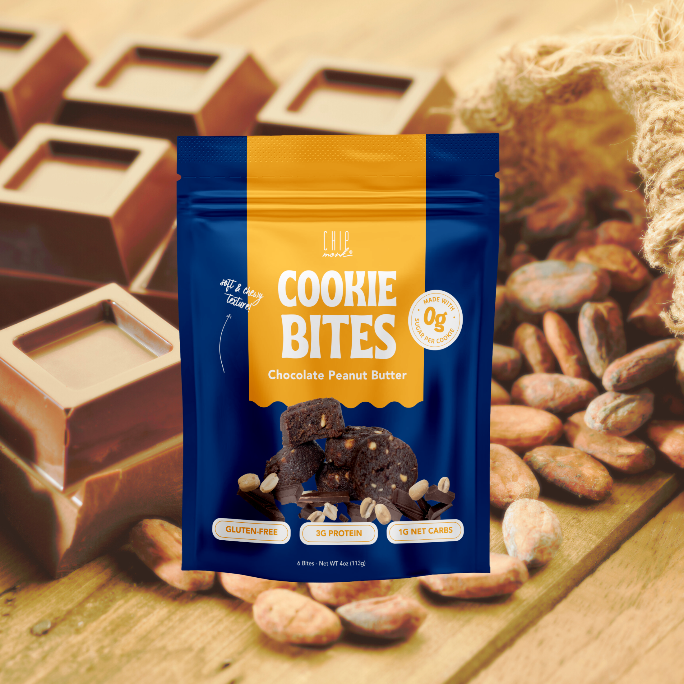 ChipMonk Baking - Wholesale Cookie - Chocolate Peanut Butter Keto Cookie Bites2