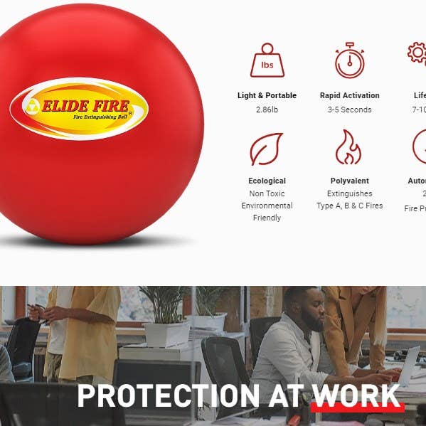 Elide Fire Ball USA - Wholesale Handy Tool - ELIDE FIRE® Extinguishing 4" Ball (Standard Bracket)1